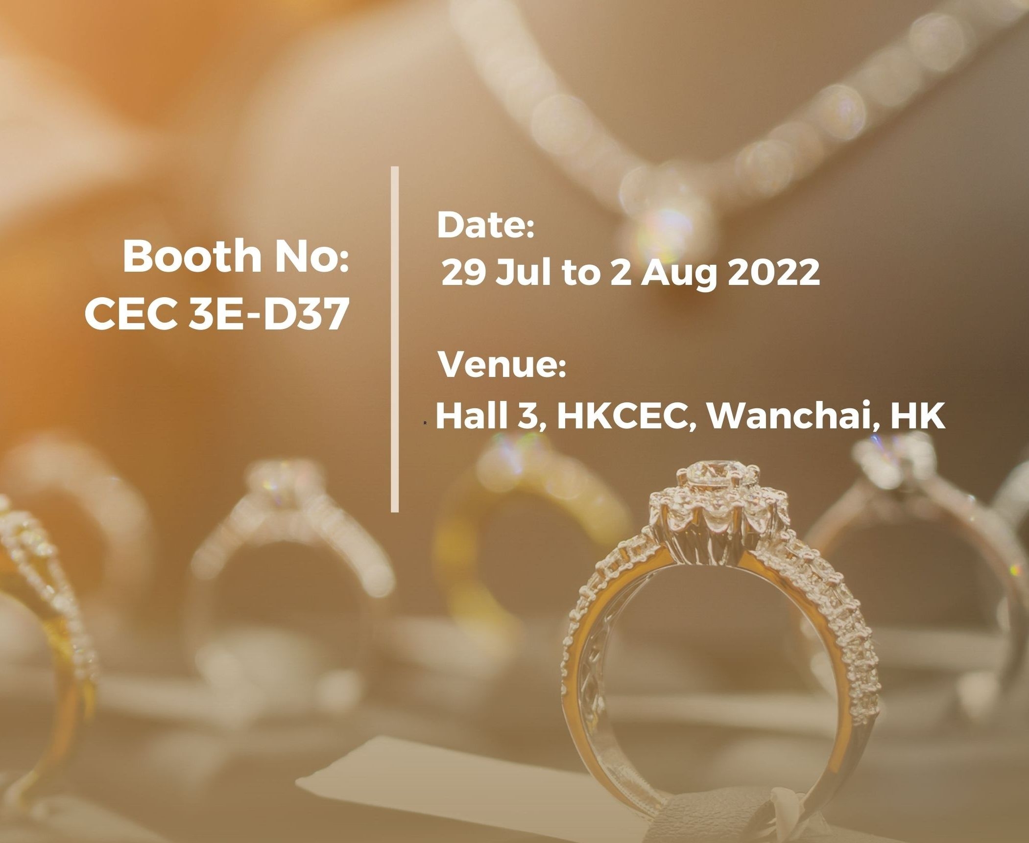 Myndar's Booth: CEC 3E-D37 at Hong Kong International Jewellery Show